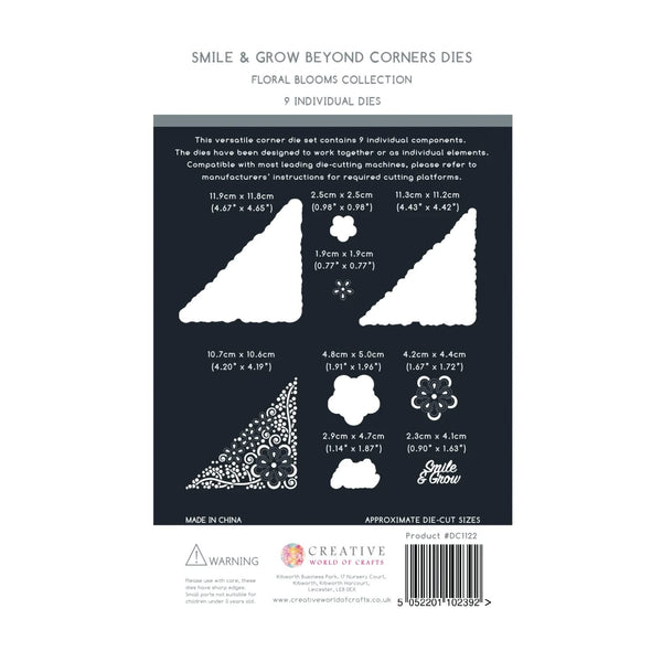 The Paper Boutique Floral Blooms Corner Collection Die Set 9 pk - Smile & Grow*