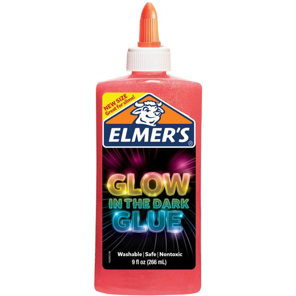 Elmers Glow In The Dark Liquid Glue 9oz - Pink