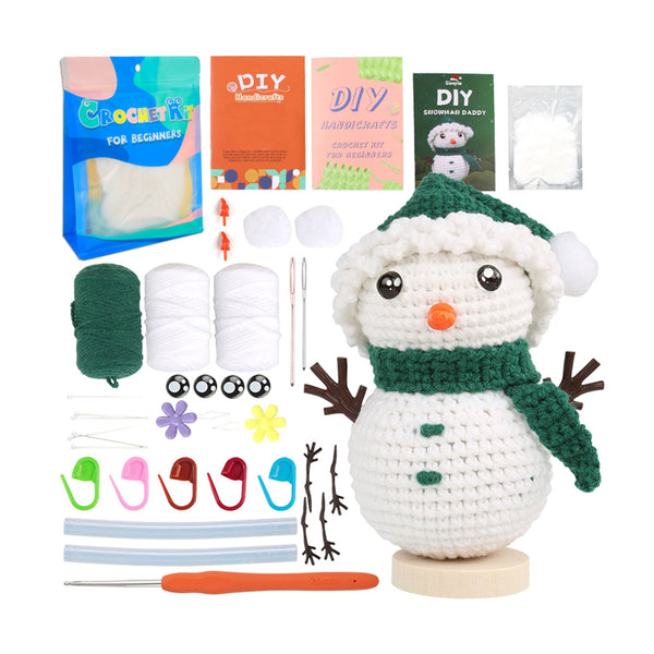 Poppy Crafts Learn to Crochet Kit  #22 - Snowman Daddy*