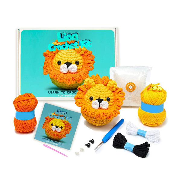 Poppy Crafts Learn to Crochet Kit  #2 - Lion