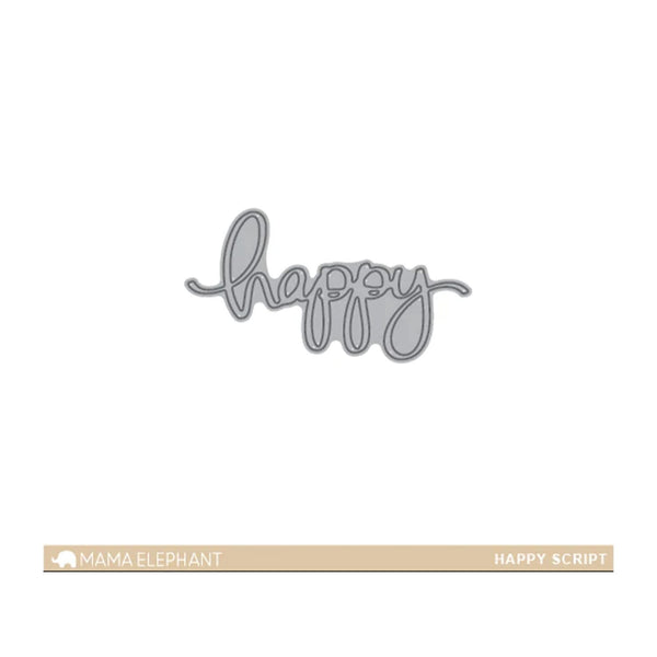 Mama Elephant Creative Cuts - Happy Script*