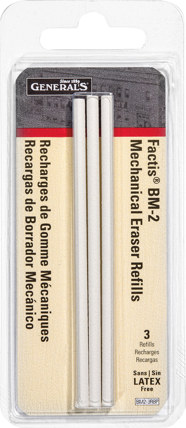 General Pencil - Factis Pen Style Mechanical Eraser Refills 3 Pack*