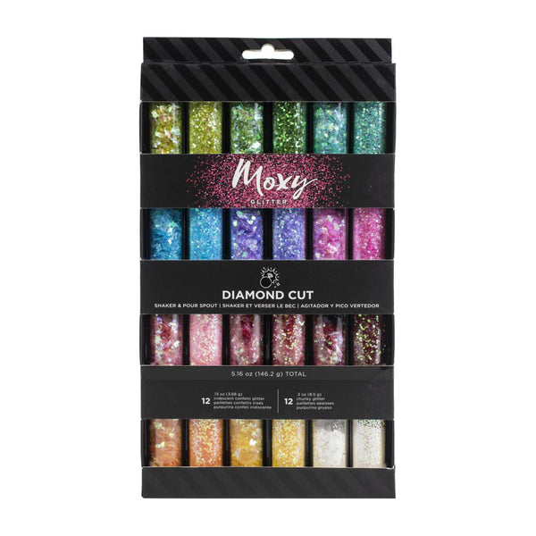 Moxy Chunky & Confetti Glitter .3oz 24/Pkg - Diamond Cut