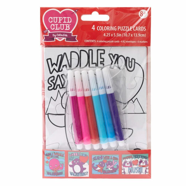 Colorbok Cupid Club - Colour Your Own Puzzle Card Kit - Arctic*