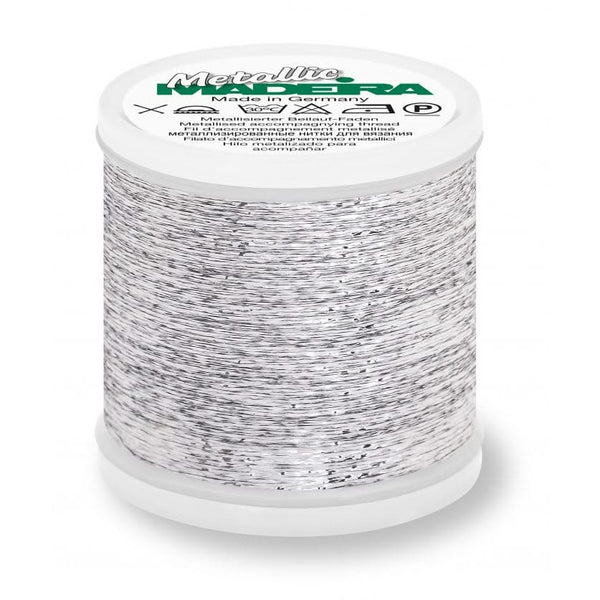 Madeira Metallic Thread 200m - White/Silver*