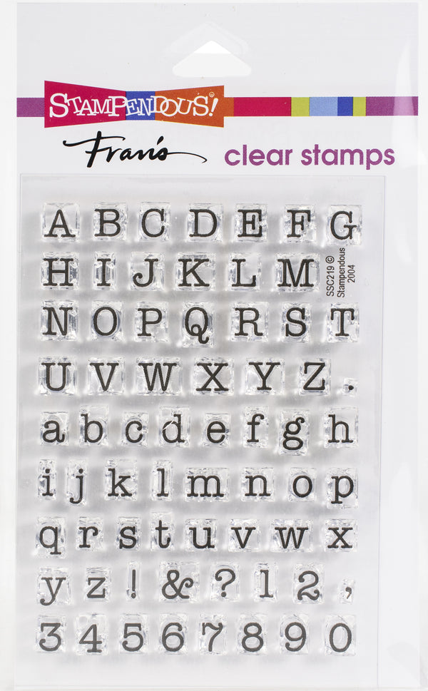 Stampendous Perfectly Clear Stamps - Small Typewriter Alphabet