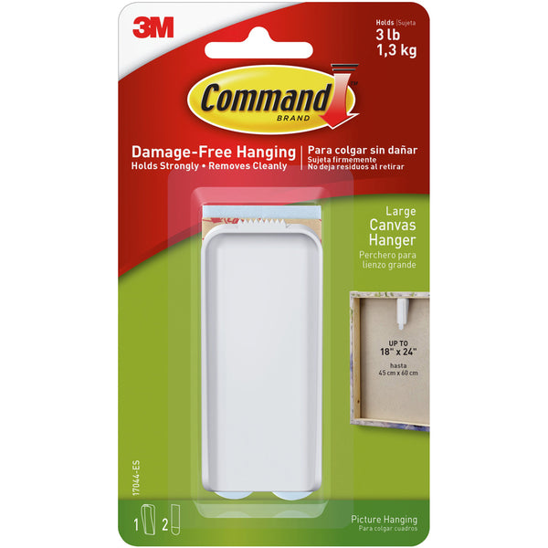 Command Large Canvas Hanger 1 pack - 1 White Hanger & 2 Strips*