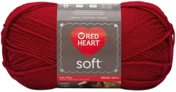 Red Heart Soft Yarn - Really Red 140g