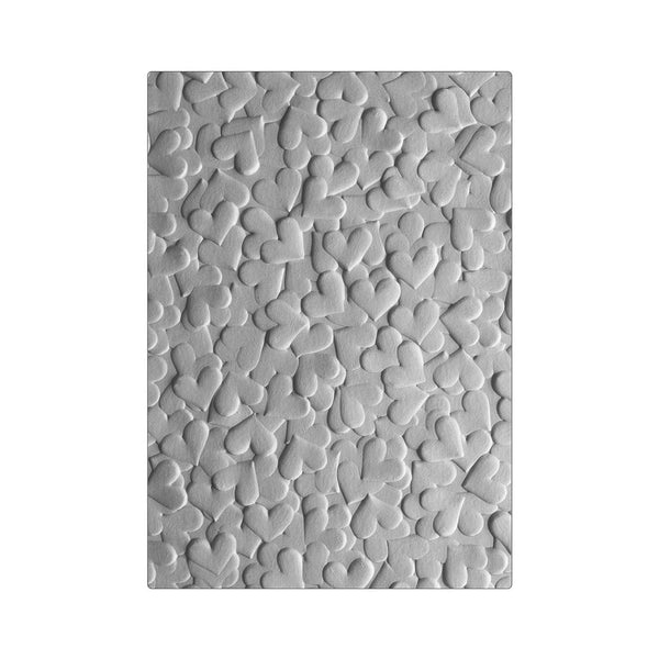 Poppy Crafts 3D Embossing Folder #3 - Layered Love Hearts
