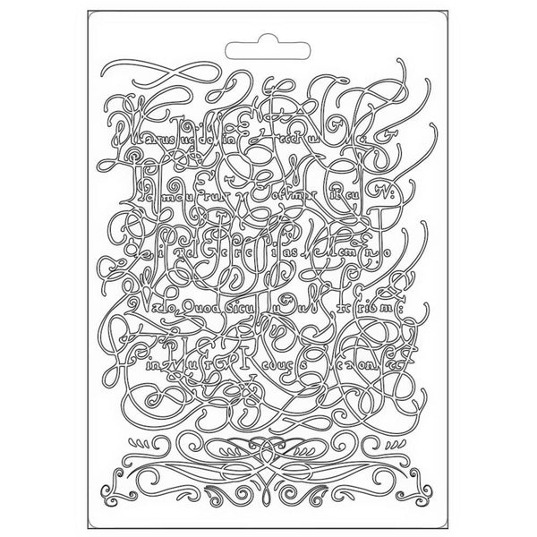 Stamperia Soft Maxi Mould A5 - Calligraphy, Romantic Garden House
