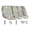 Poppy Crafts Self-adhesive Diamond Rhinestone Ribbon - Aurora 4 Pack