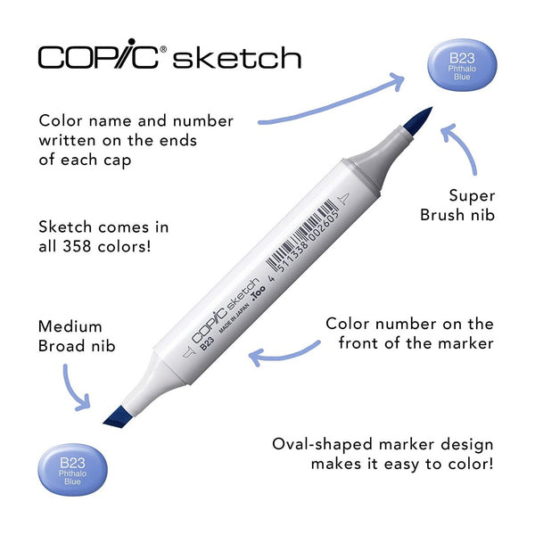 Copic Sketch Markers 12pc Set Basic