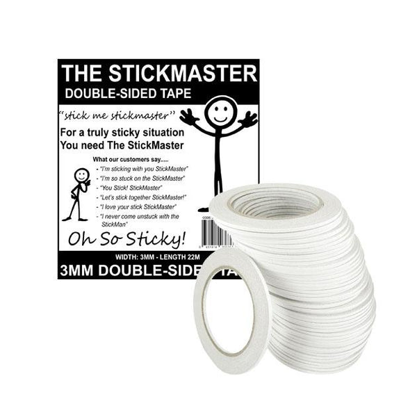 The Stickmaster - Double-Sided Tape - 3mm x 22m