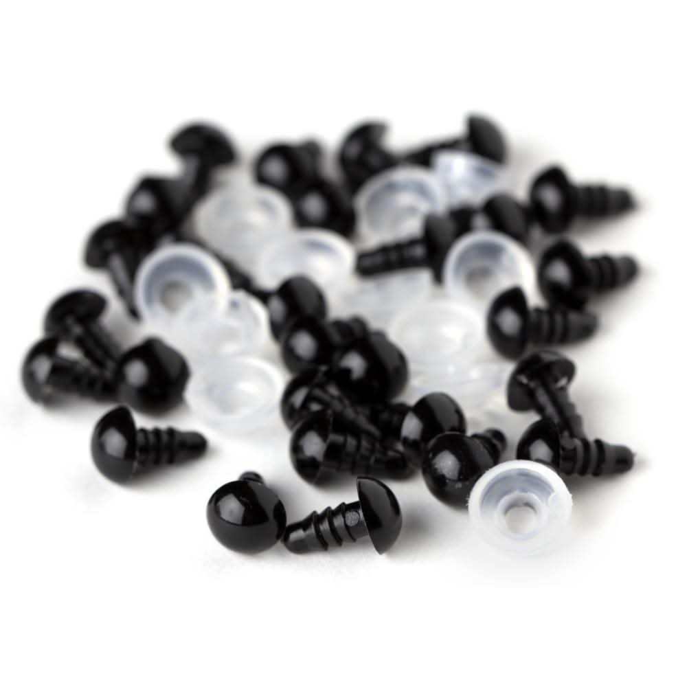 Cousin DIY Ösen Mit Schaft – 8 Stück, 9 Mm Durchmesser, Schwarz, Für Puppen, Spielzeug & Textilien