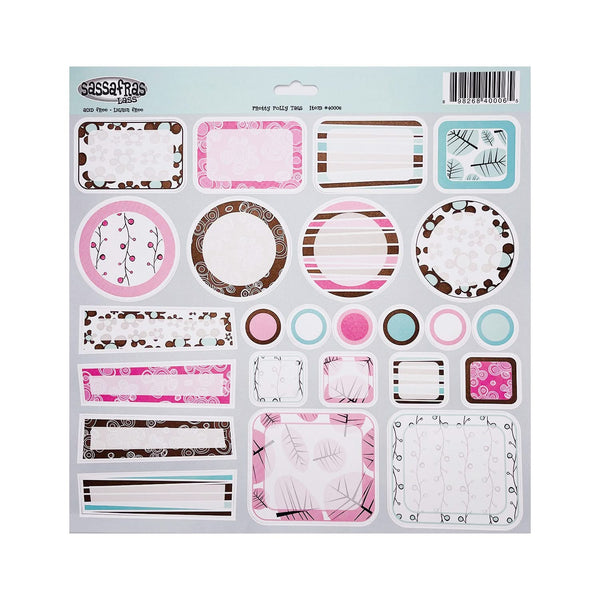 Sassafras Lass - 12x12 Pretty Polly Die-Cut Tags, Single Sheet*