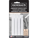 General Pencil - Compressed Charcoal Sticks 4 Pack - White 2B, 4B & 6B*