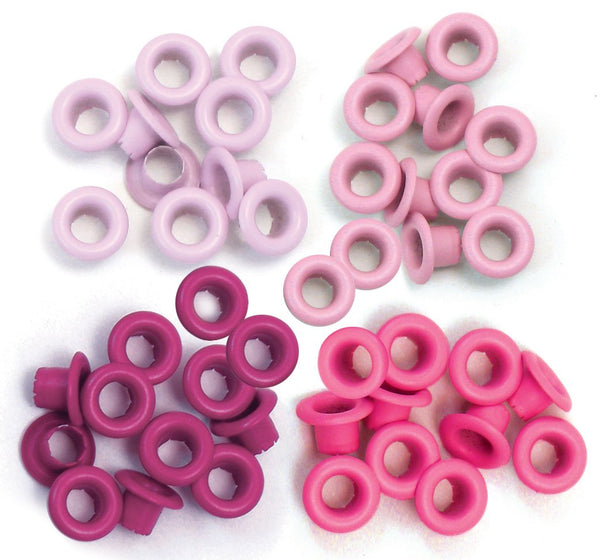 We R Memory Keepers Eyelets Standard 60 pack - Pink 1/3 inch