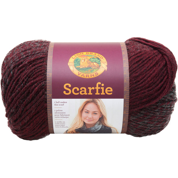 Lion Brand Scarfie Yarn - Oxford/Claret 150g*