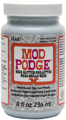 Plaid Mod Podge Mega Glitter Silver 8oz*