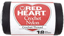 Red Heart Nylon Crochet Thread Size 18 - Black*