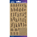 Sticko Alphabet Stickers - Kraft Black Fashion Small