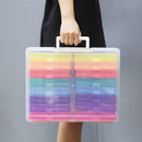 Universal Crafts Large Craft Storage Box - 4" x 6" Case 16pc - Multi Colour*