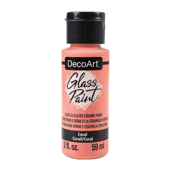 DecoArt Glass Paint 2oz - Coral