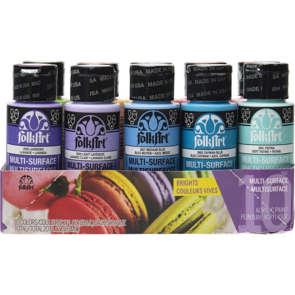  FolkArt Pastel Rainbow Kit, 16 Piece 2 fl oz Premium