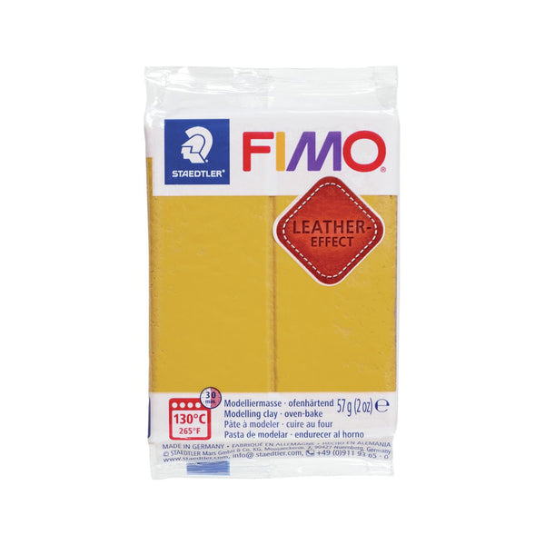 Fimo Leather Effect Polymer Clay 2oz - Saffron