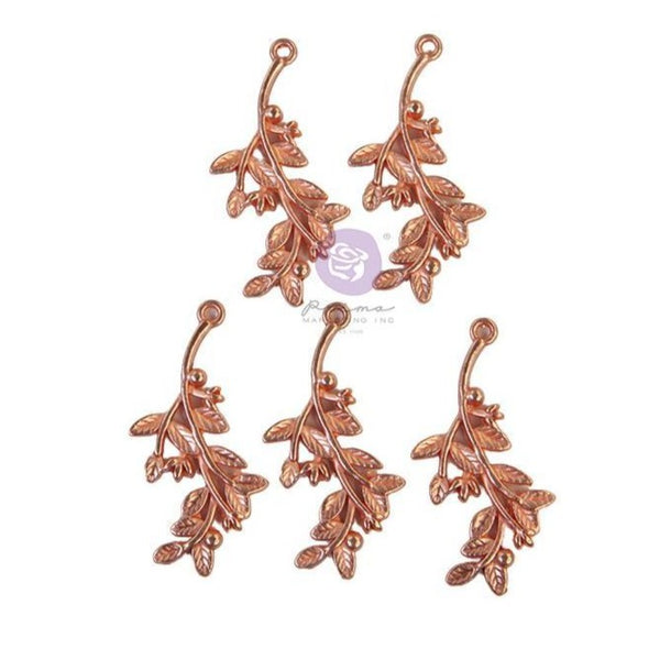 Prima Marketing Watercolour Floral Metal Charms 5 pack*