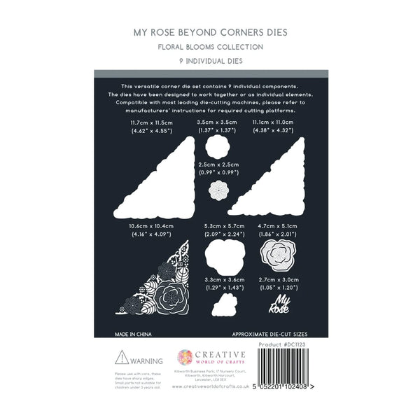 The Paper Boutique Floral Blooms Corner Collection Die Set 9 Pack - My Rose*