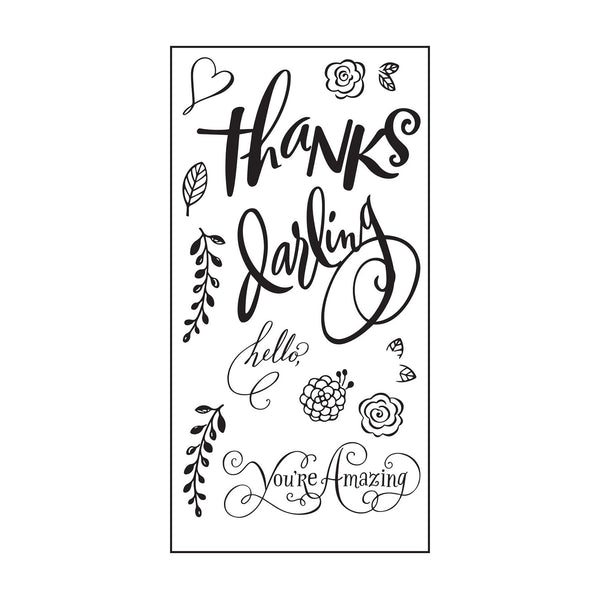 Sizzix Clear Stamps - Hello Darling 4"x7"