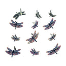 Eyelet Outlet Shape Brads 12/Pkg - Dragonfly