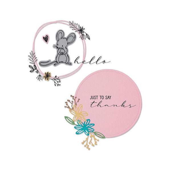 Sizzix Framelits Die & Stamp Set By Lisa Jones - Hello Mouse