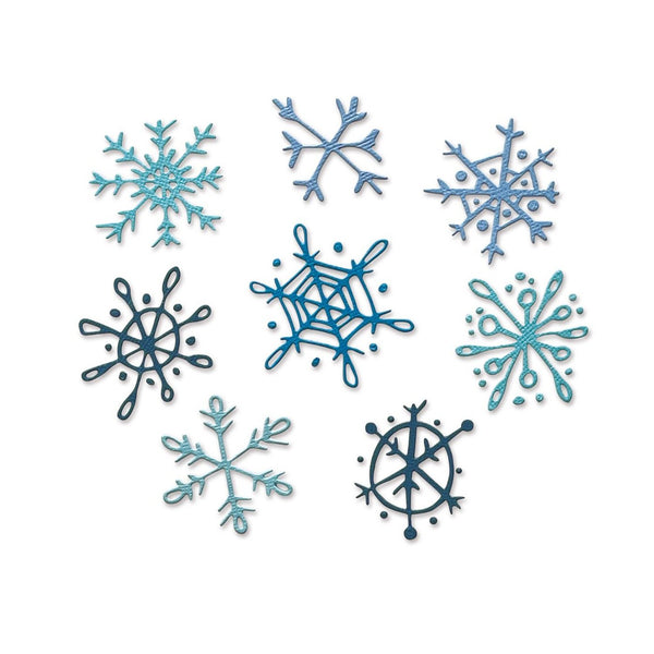 Sizzix Thinlits Dies By Tim Holtz 8/Pkg - Scribbly Snowflakes*