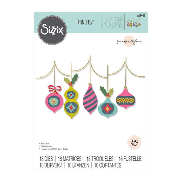 Sizzix Thinlits Dies By Jennifer Ogborn 18 Pack - Funky Baubles*