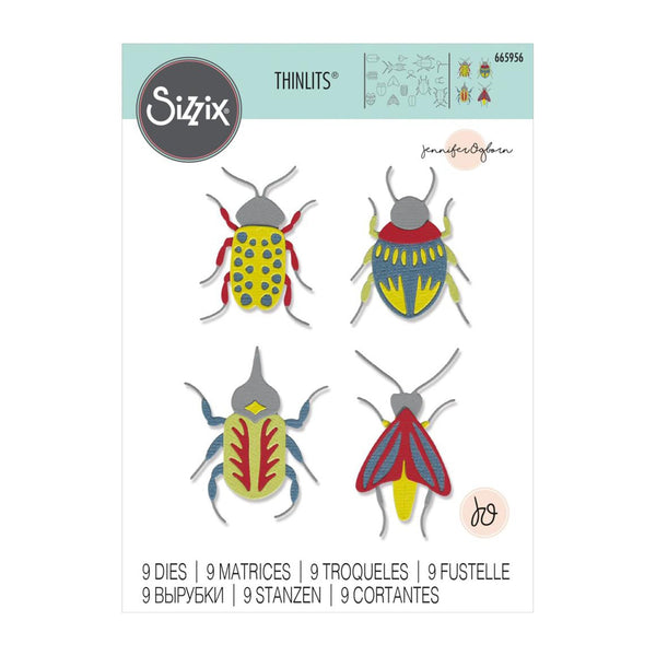Sizzix Thinlits Dies By Jennifer Ogborn 9 Pack  - Patterned Bugs*