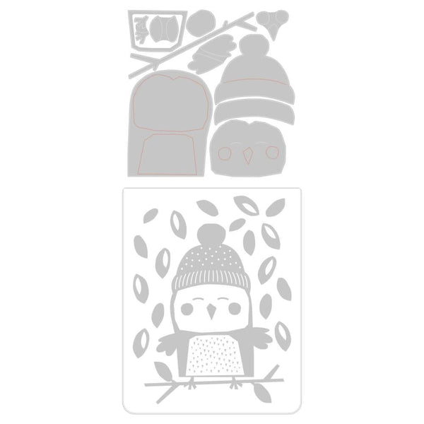 Sizzix Thinlits W/Textured Impressions By Jennifer Ogborn - Cozy Owl*