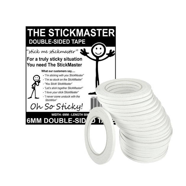 The Stickmaster - Double-Sided Tape - 6mm x 50m