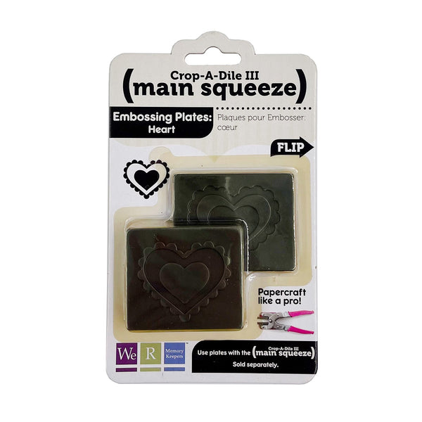 Sale Item - We R Memory Keepers - Crop-A-Dile III Main Squeeze Embossing plates - Heart*