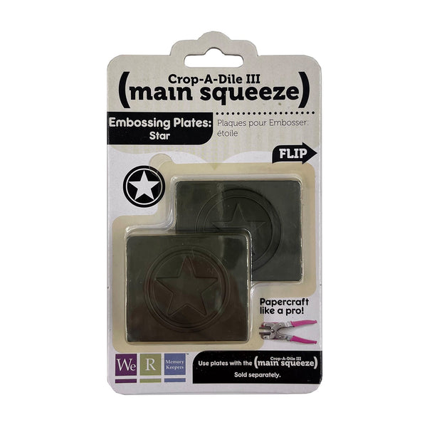 Sale Item - We R Memory Keepers - Crop-A-Dile III Main Squeeze Embossing plates - Star*