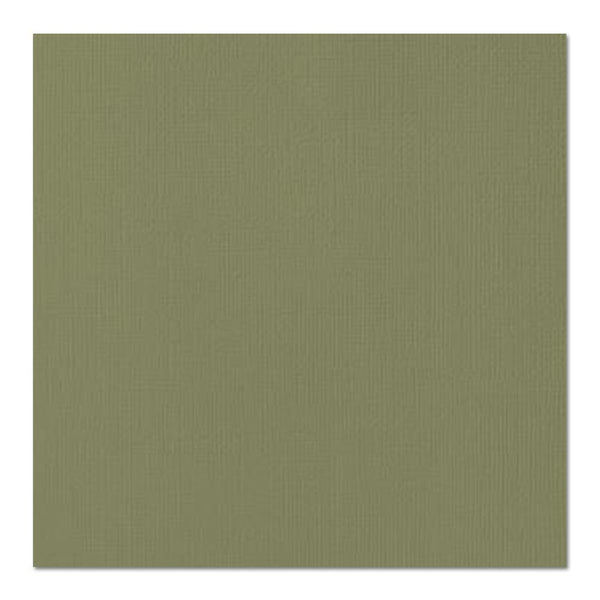 American Crafts Textured Cardstock 12"X12" - Olive