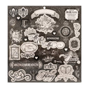 BoBunny - Chipboard Stickers 12in x 12in - Tuxedos & Tiaras with Black Foil Accents*