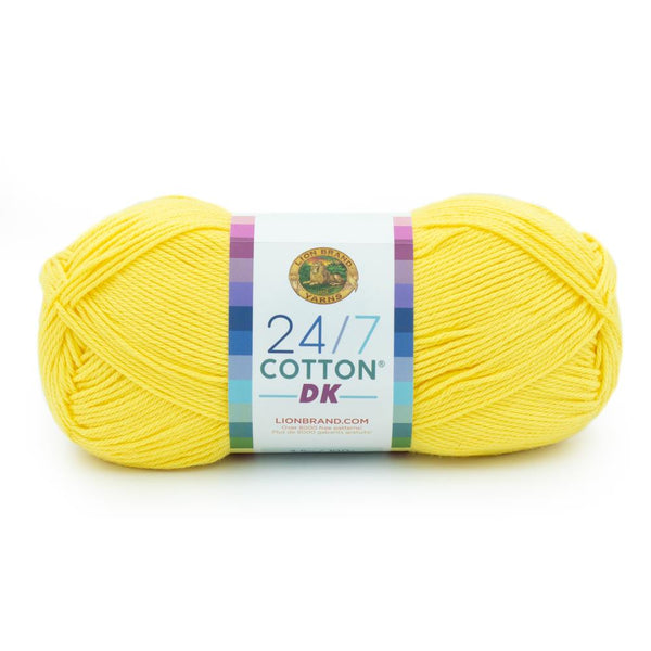 Lion Brand 24/7 Cotton DK Yarn Lemon Drop