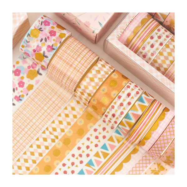 Poppy Crafts Washi Tape 10 Packs with Gold Foil - Girlfriend