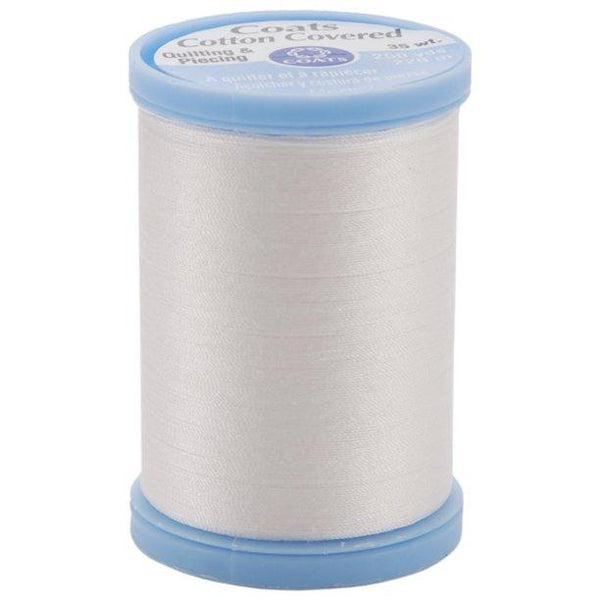 Coats Cotton Covered Quilting & Piecing Thread 250yd - White*