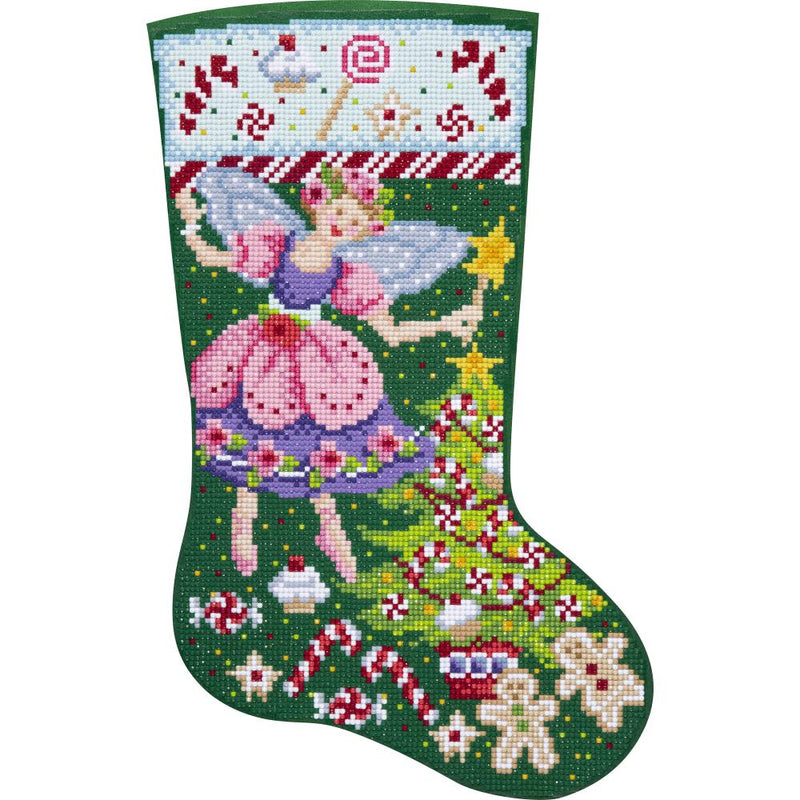 Bucilla Gem Dot Stocking Applique Kit 18" - Sugarplum Fairy*