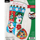 Bucilla Felt Stocking Applique Kit 18" Long Holiday Patchwork