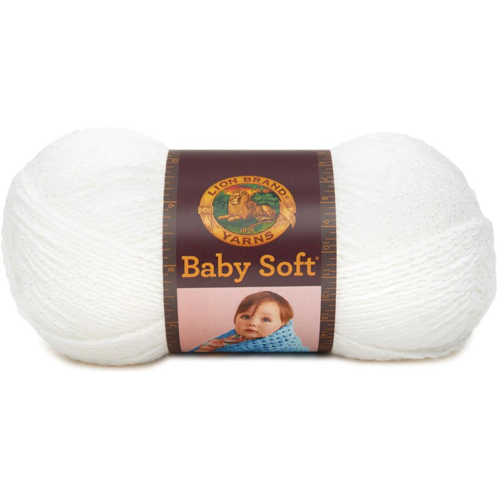 Lion Brand Baby Soft Yarn - White 140g – CraftOnline