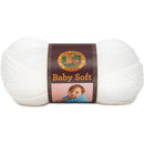 Lion Brand Baby Soft Yarn - White 140g